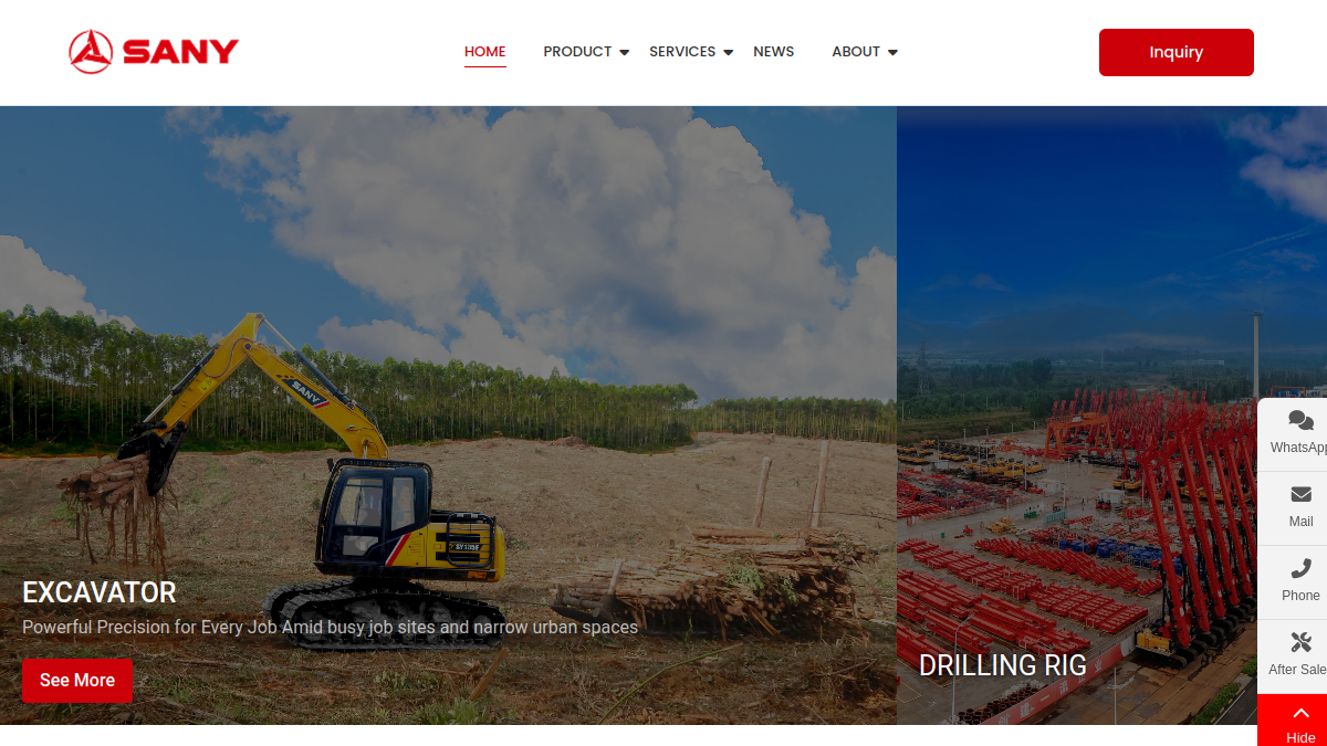 Screenshot website Sany Perkasa