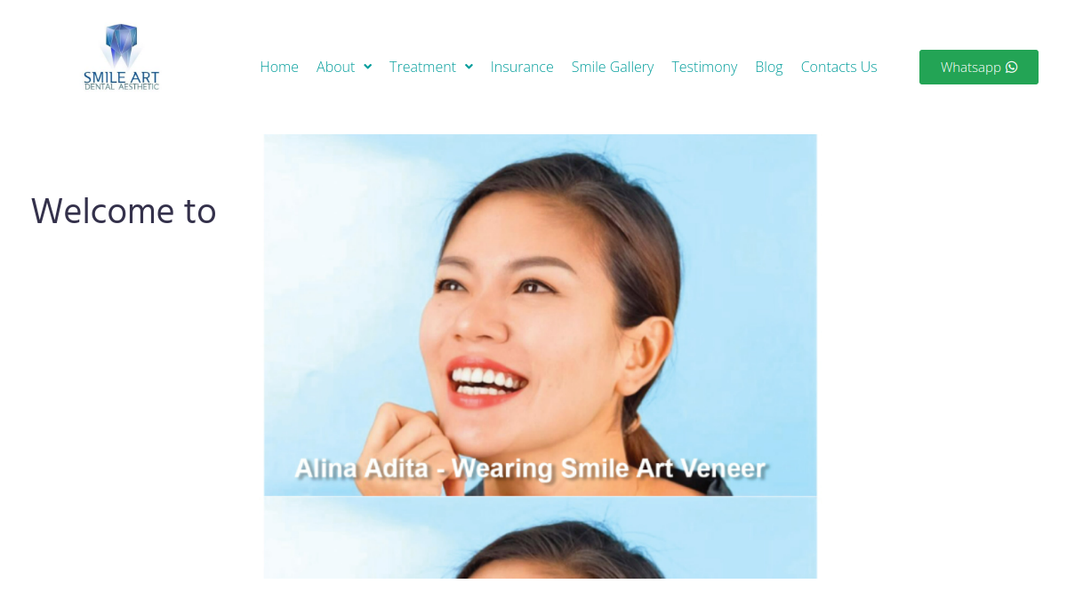 Screenshot website smileart.id