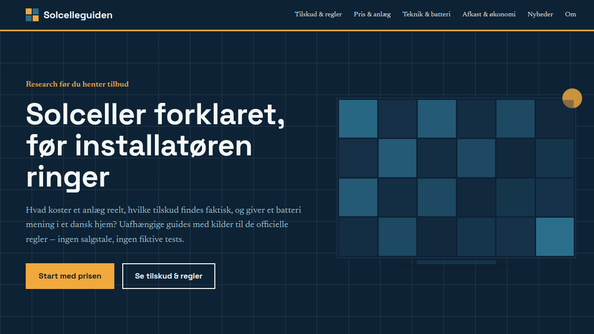 Solenergiguiden.dk - screenshot