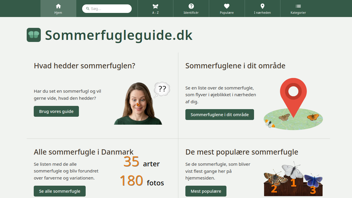 Sommerfugleguide.dk - screenshot