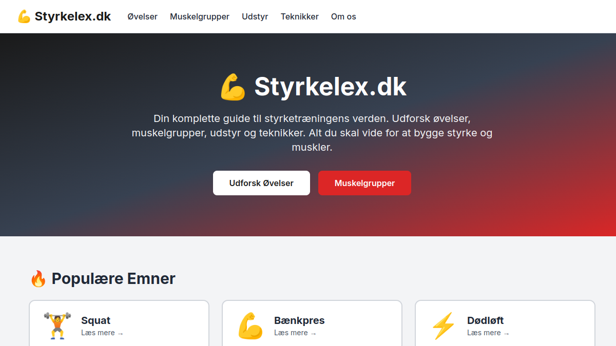 Screenshot af Styrkelex