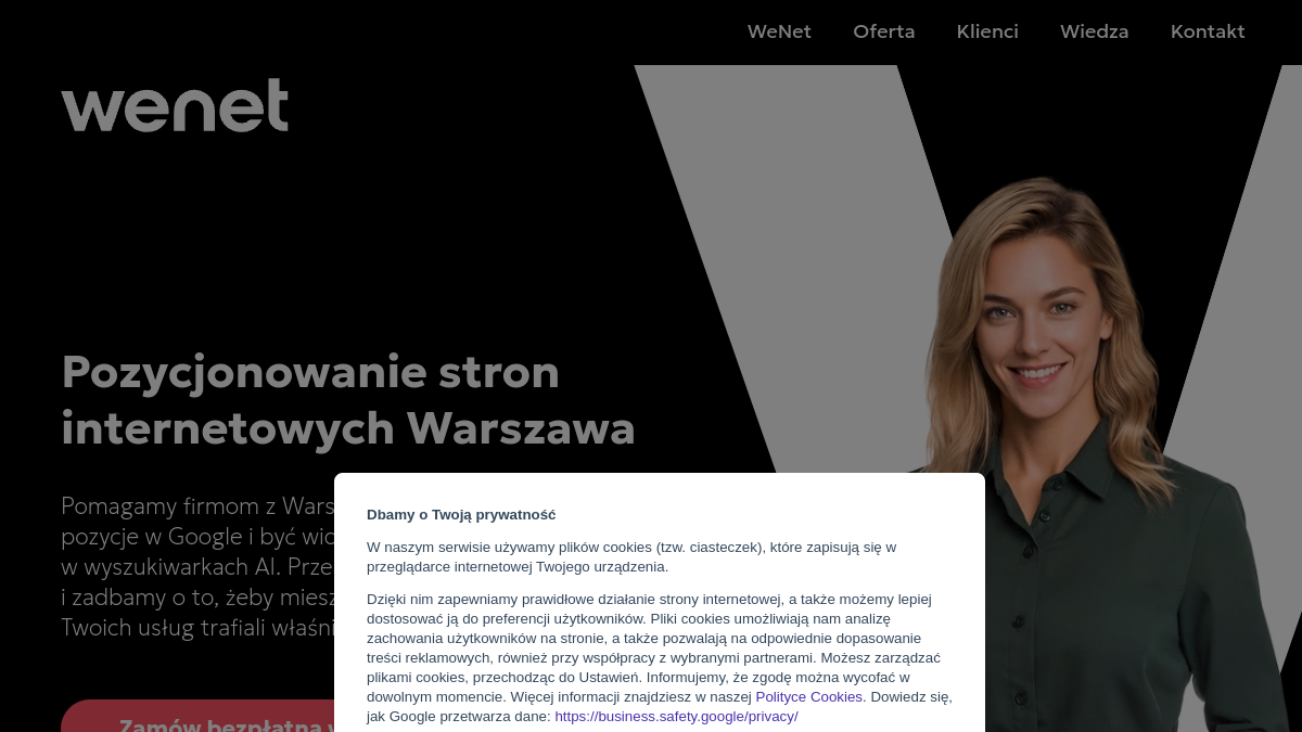 WeNet – zrzut oficjalnej strony internetowej