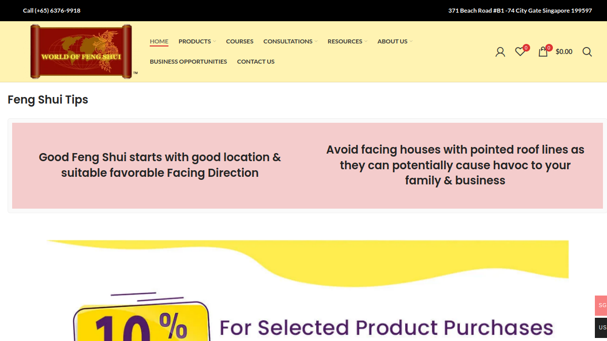 Screenshot website WOFS Singapore