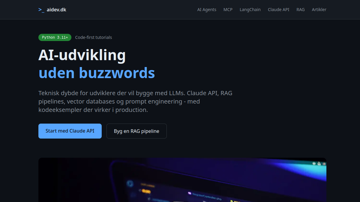 AIudvikling.dk - screenshot