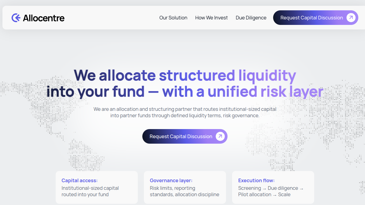 allocentre.com, live site