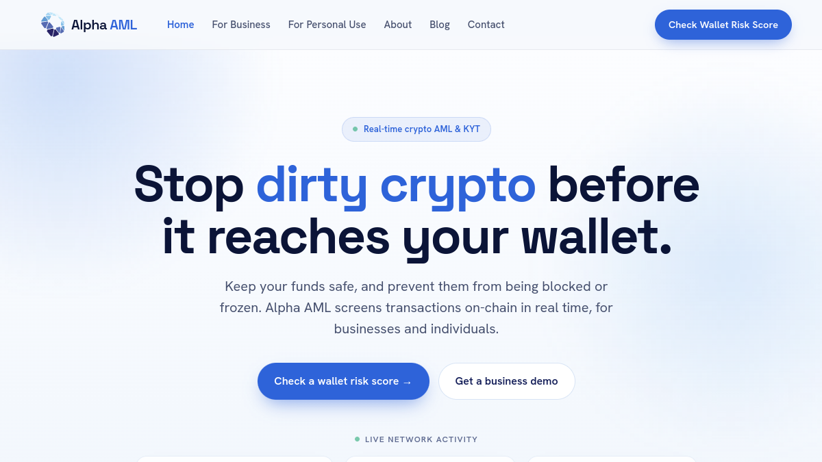alpha-aml.com, live site