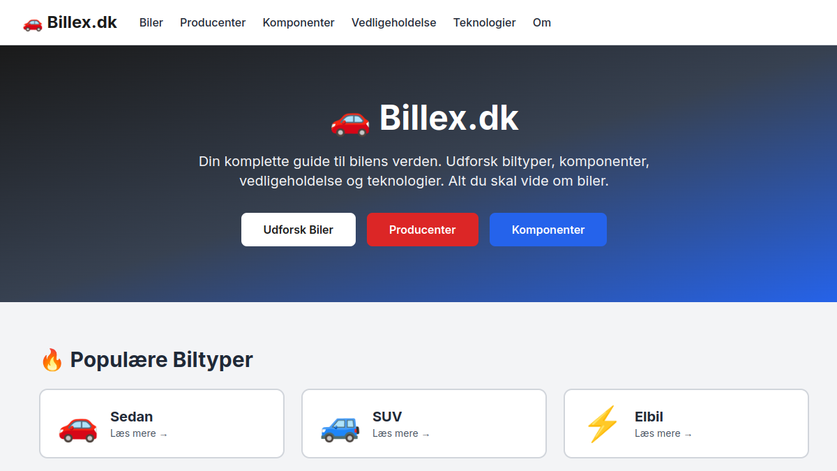 Screenshot af Billex