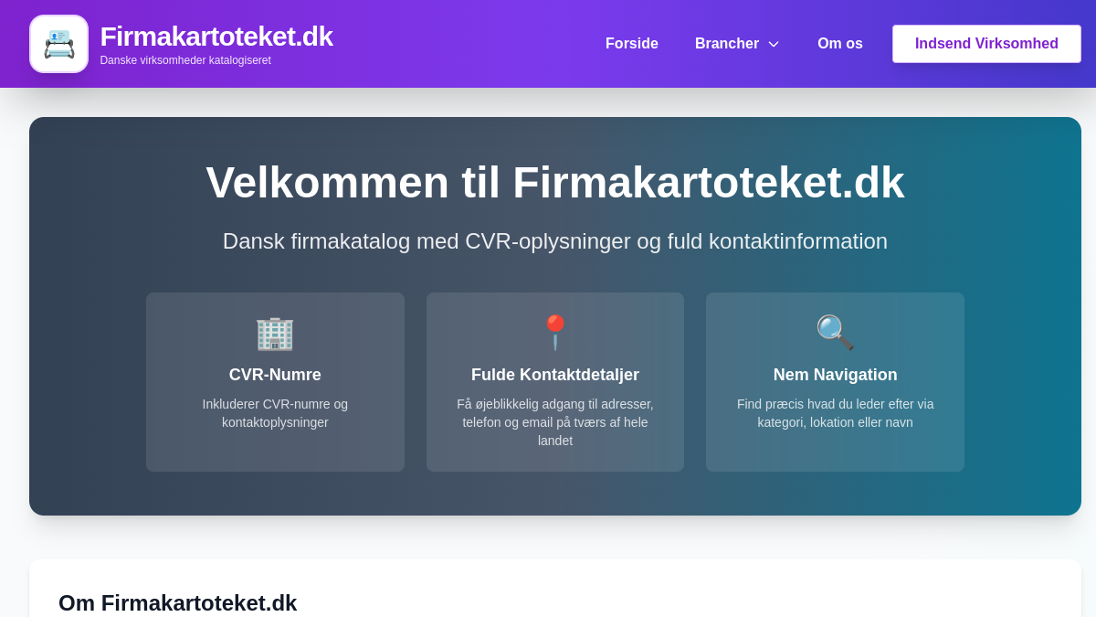 Screenshot af Firmakartoteket.dk