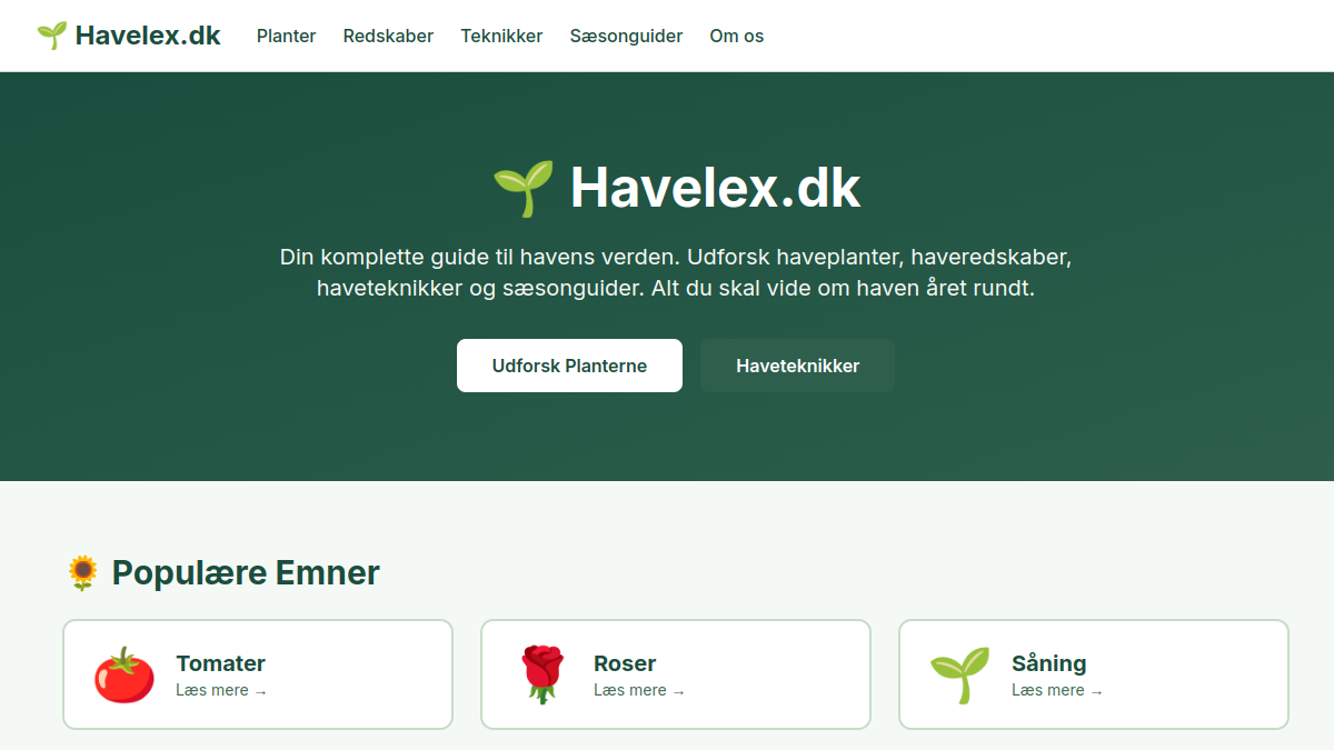 Screenshot af Havelex