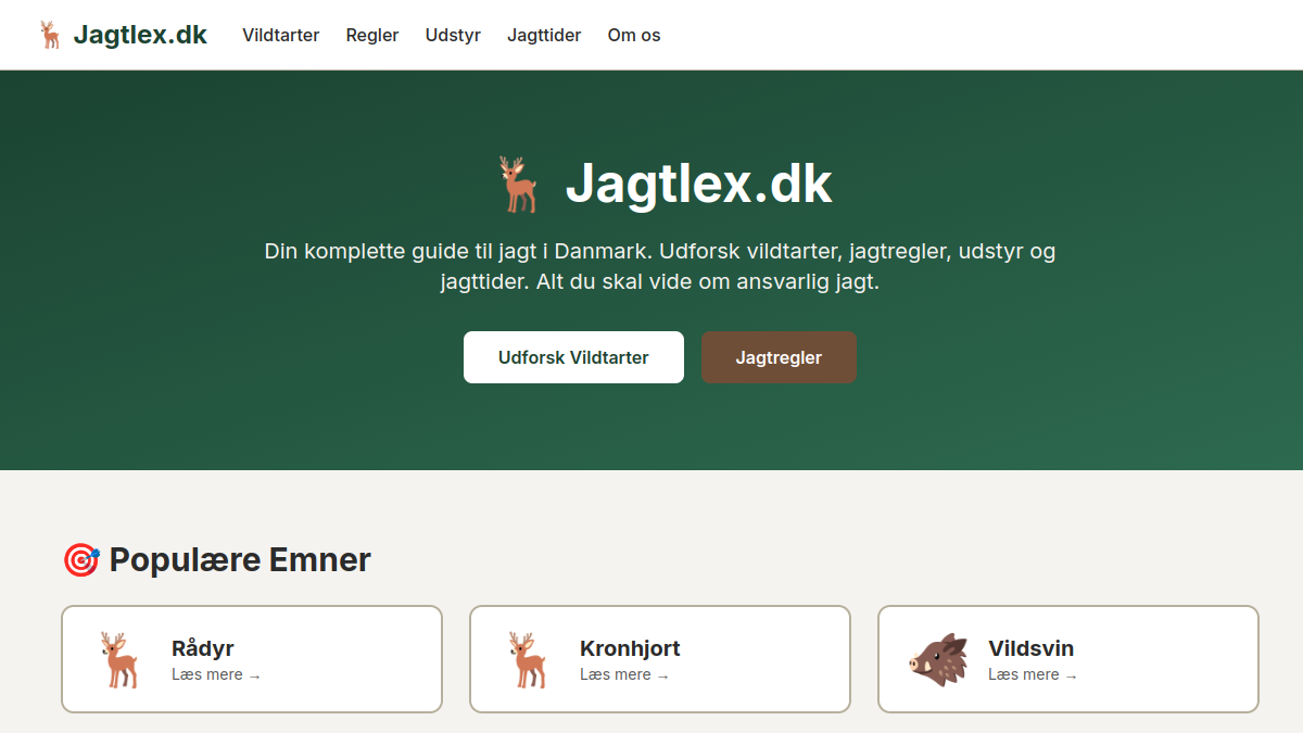 Screenshot af Jagtlex