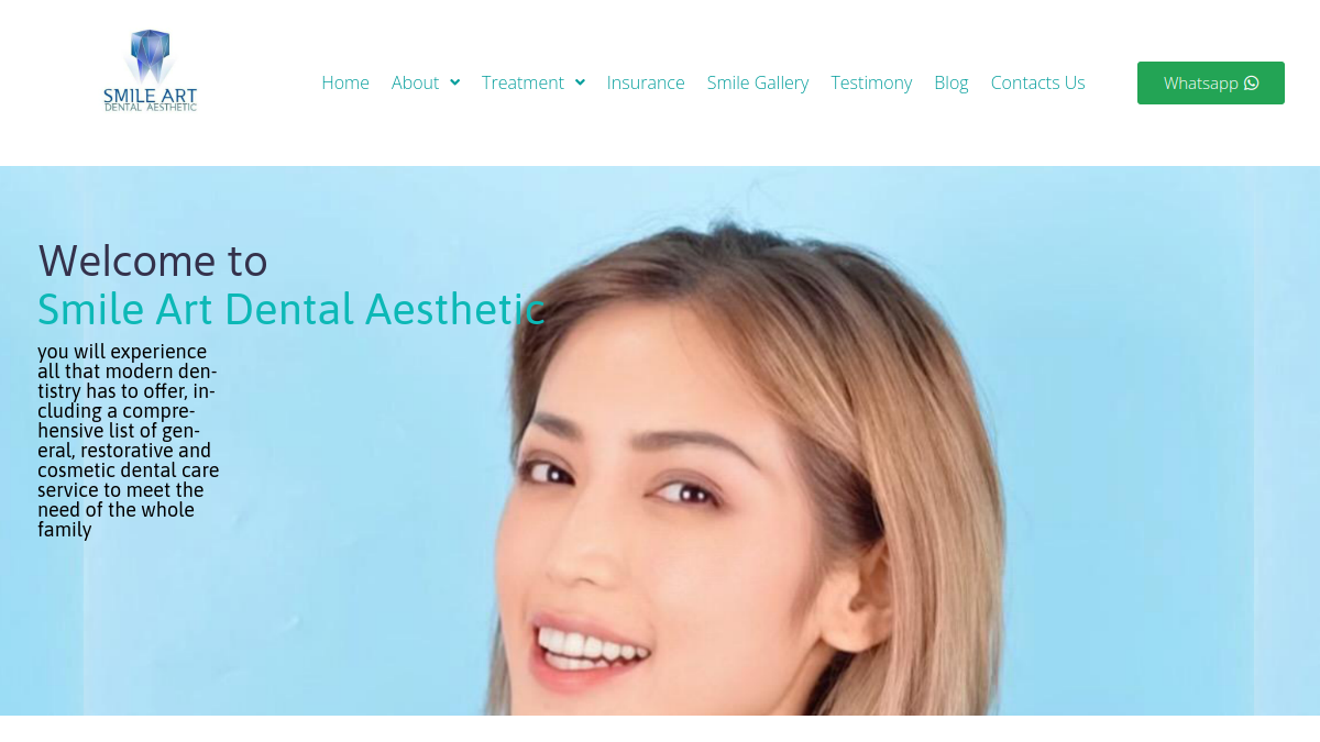 Screenshot website smileart.id