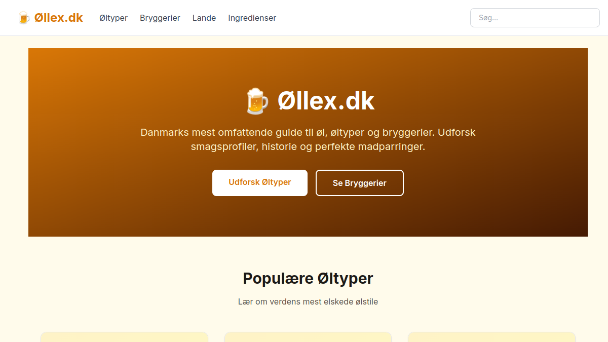 Screenshot af Øllex