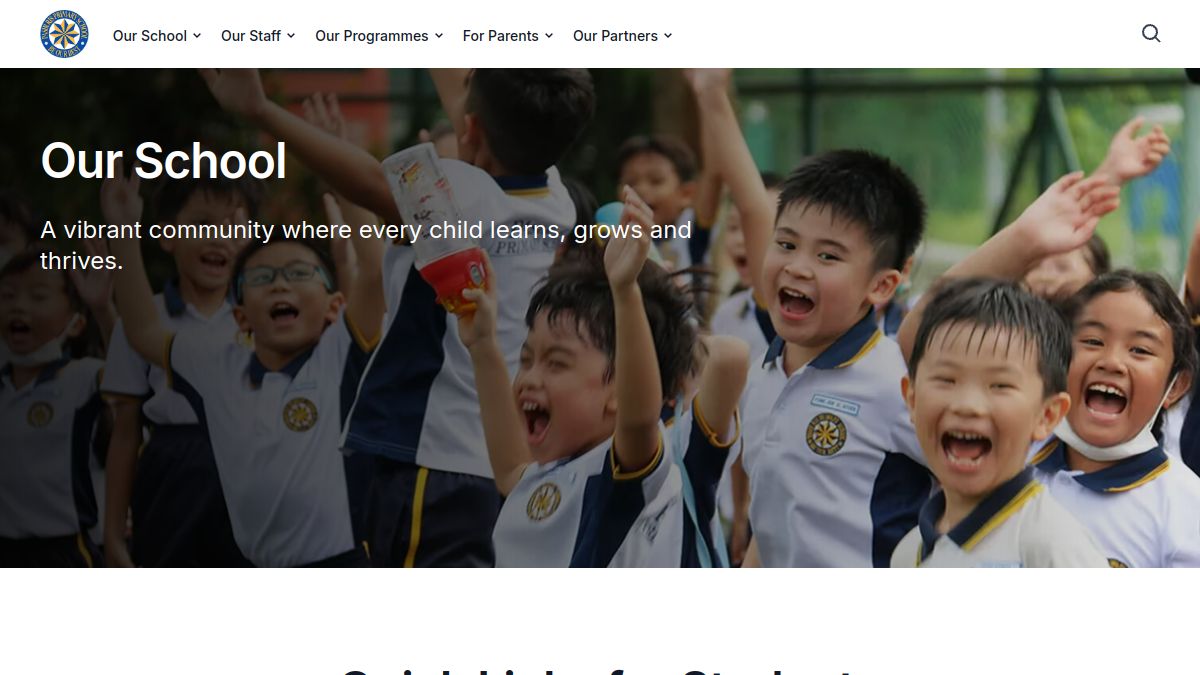 Current screenshot of pasirrispri.moe.edu.sg