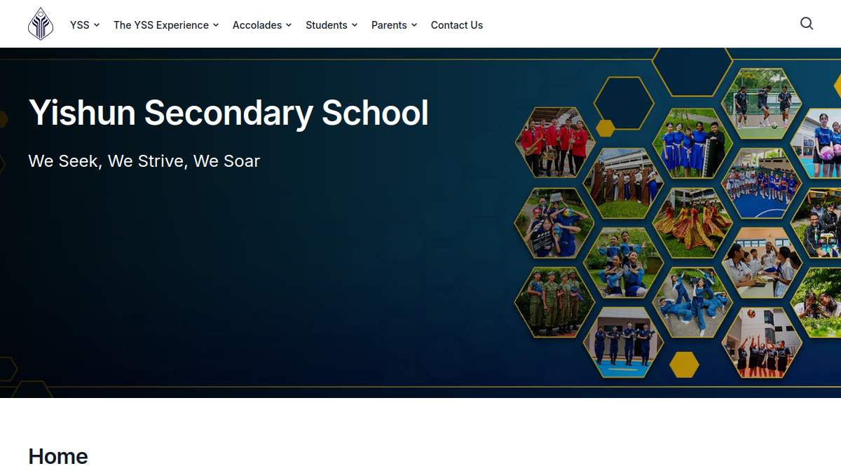 Current screenshot of yishunsec.moe.edu.sg
