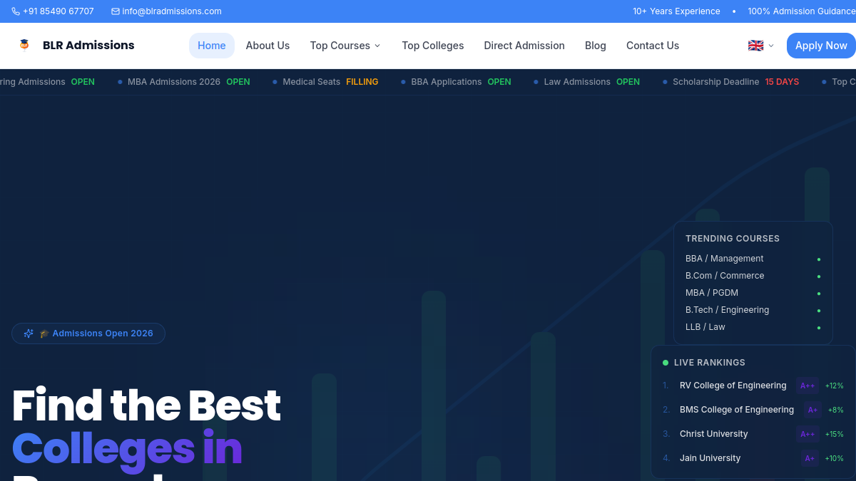 BLR Admissions preview
