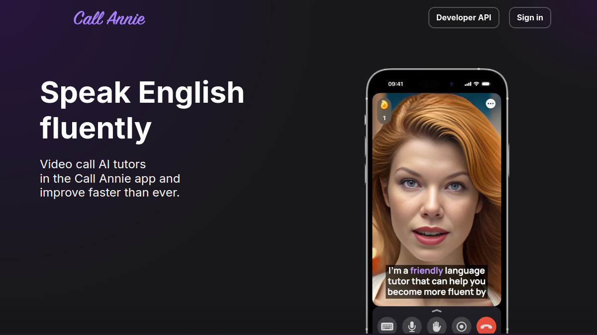 Call Annie ana sayfa görünümü