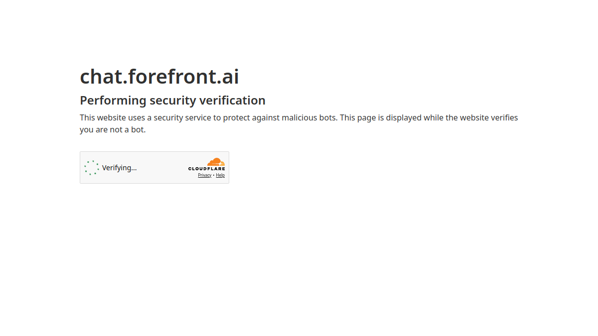ForeFront AI ana sayfa görünümü