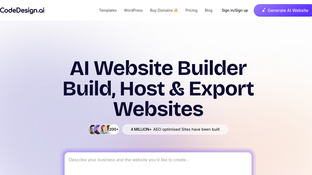CodeDesign.ai — 产品官网实时预览