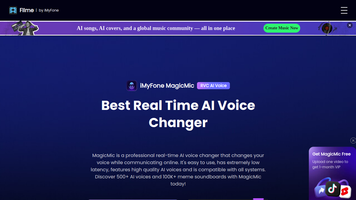 MagicMic ana sayfa görünümü