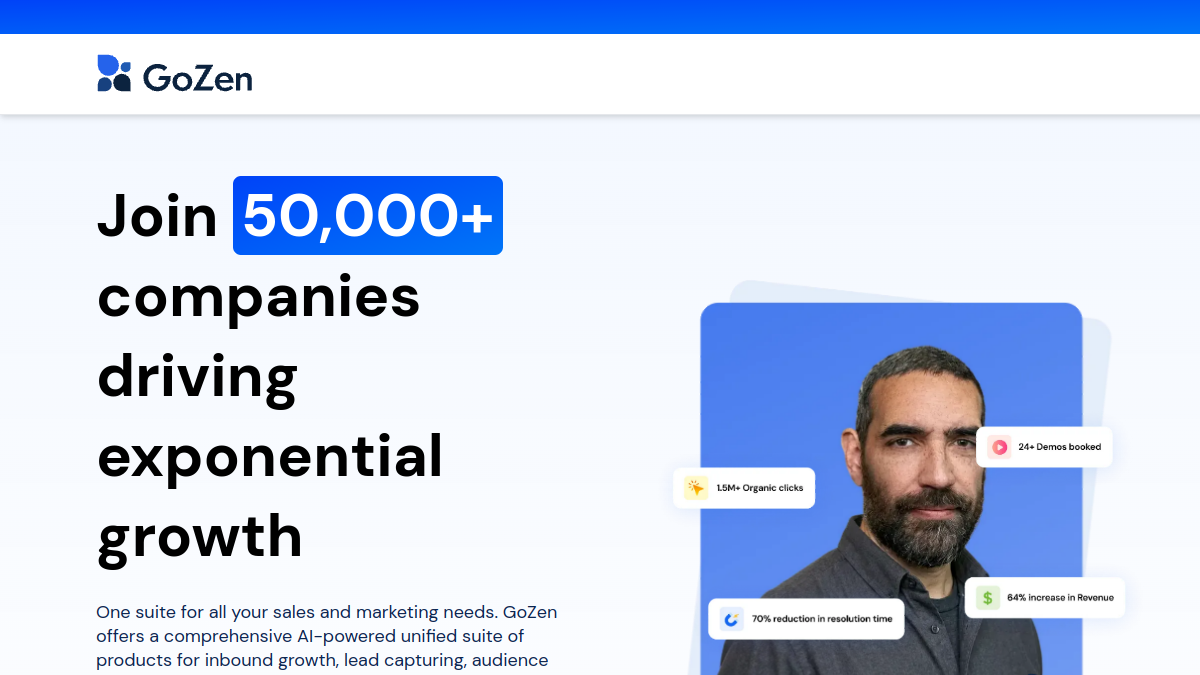 GoZen Content AI ana sayfa görünümü