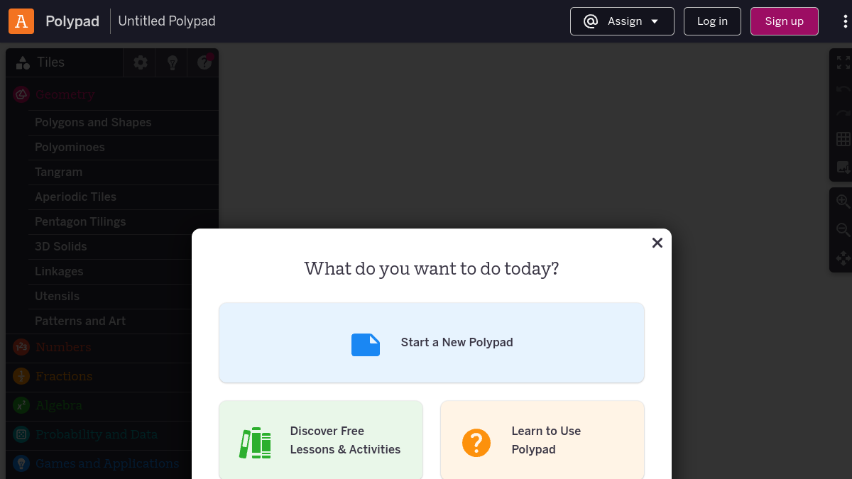 Mathigon Polypad preview