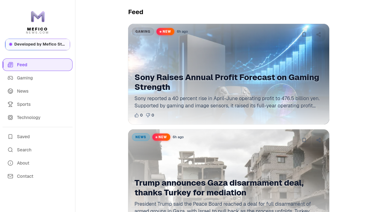 Mefico News ekran görüntüsü