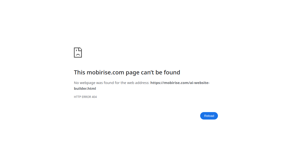 Mobirise AI Website Builder — Live product homepage preview