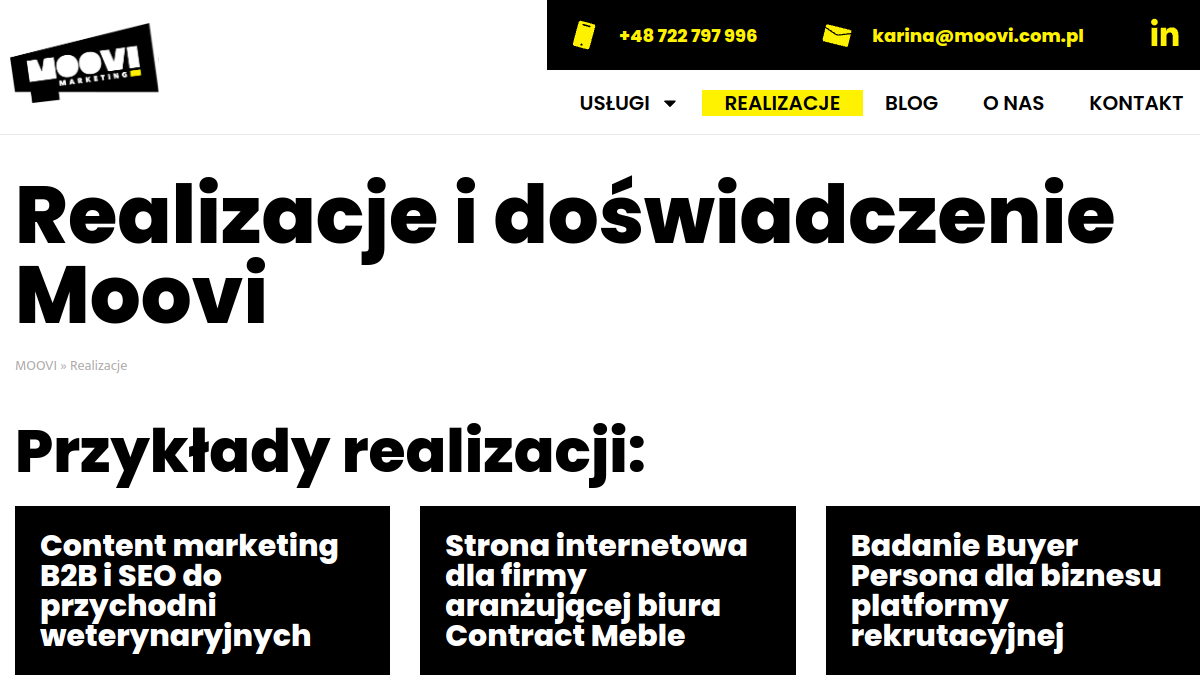 Moovi – realizacje marketingu B2B