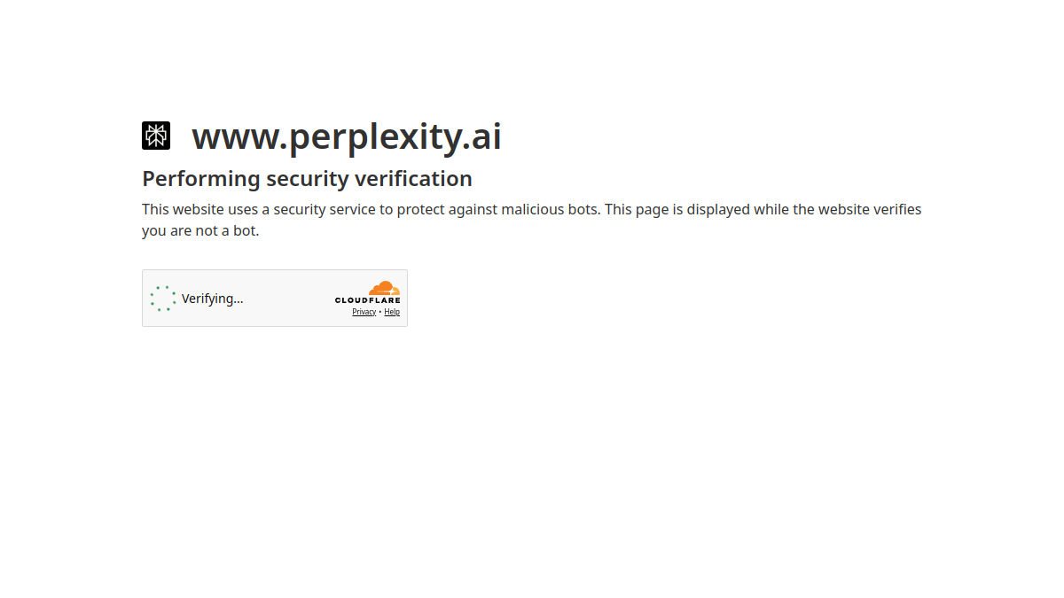 Perplexity AI ana sayfa görünümü