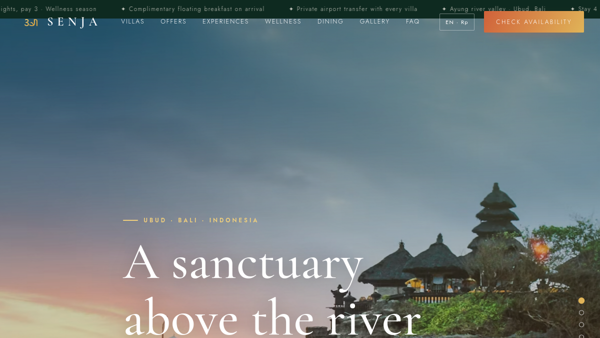 Preview of the Sejna Hotel website