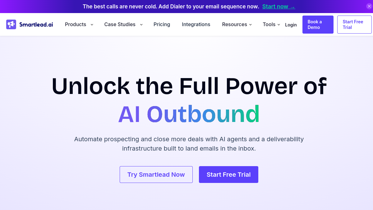 Smartlead ana sayfa görünümü