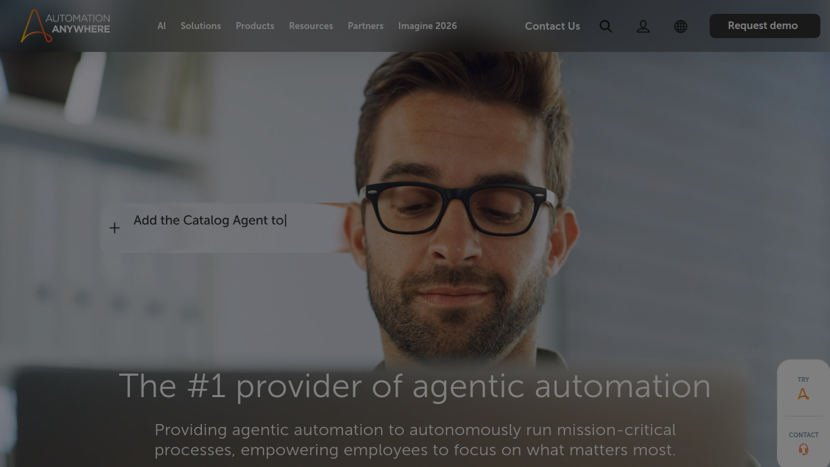 Automation Anywhere ana sayfa görünümü