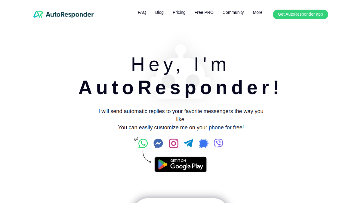 AutoResponder.ai ana sayfa görünümü