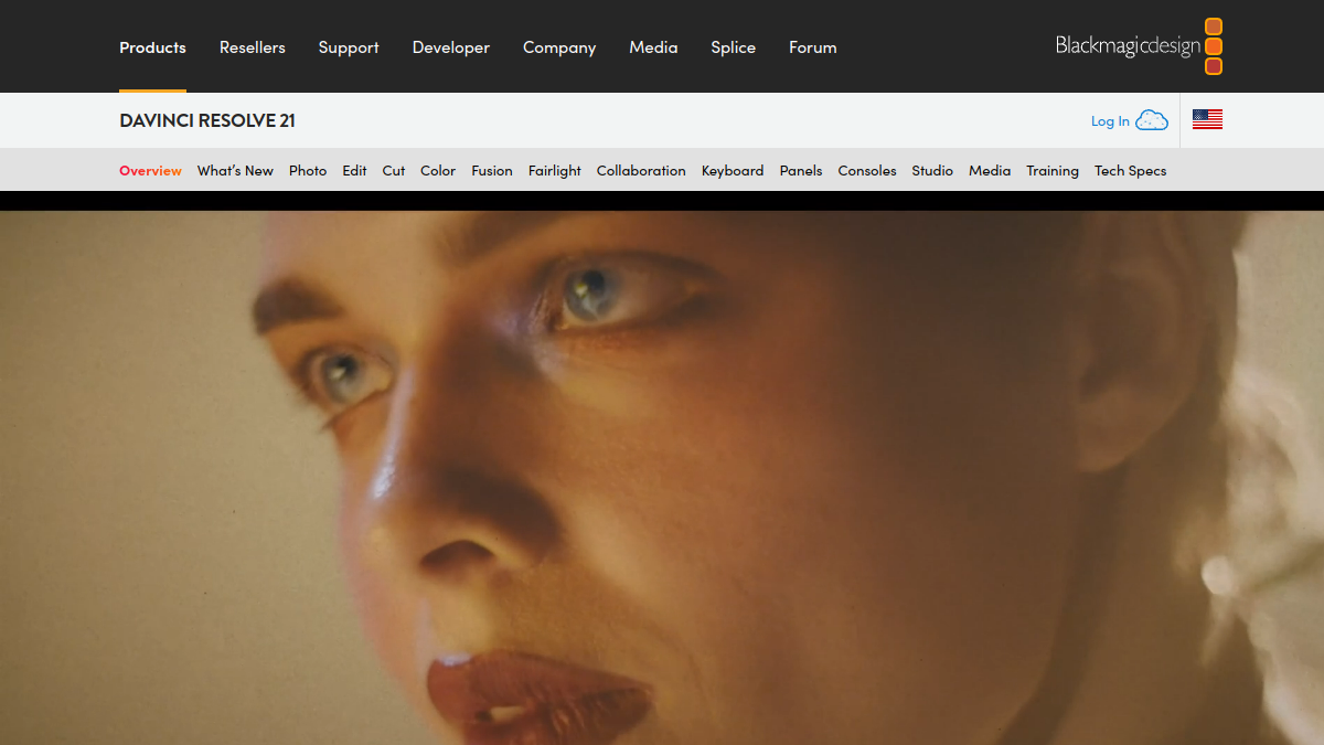 DaVinci Resolve ana sayfa görünümü