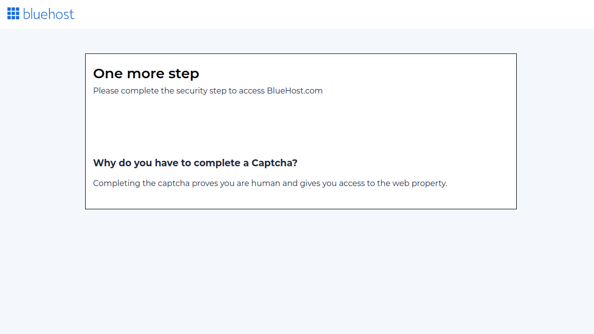 Bluehost Website Builder — Live product homepage preview