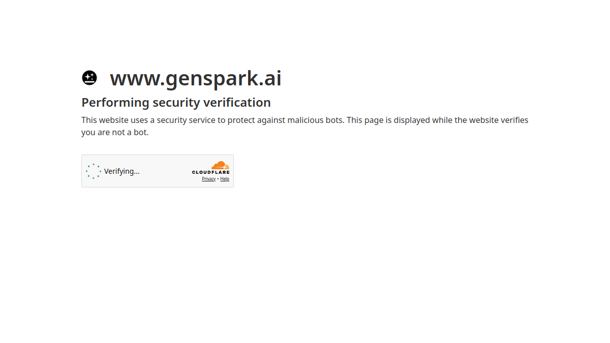 Genspark ana sayfa görünümü