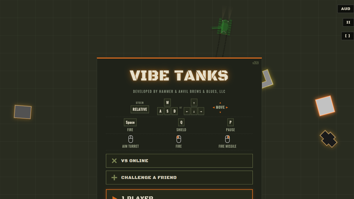 Vibe Tanks - 1v1 Arcade Tank Combat