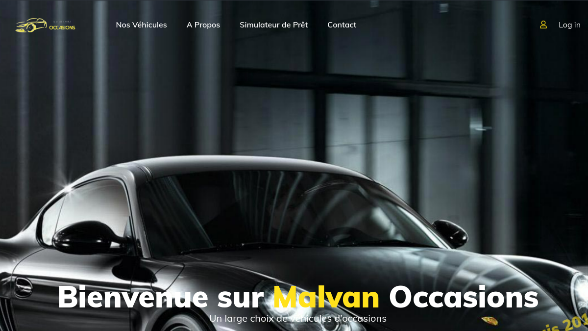 Capture du site Malvan Occasions