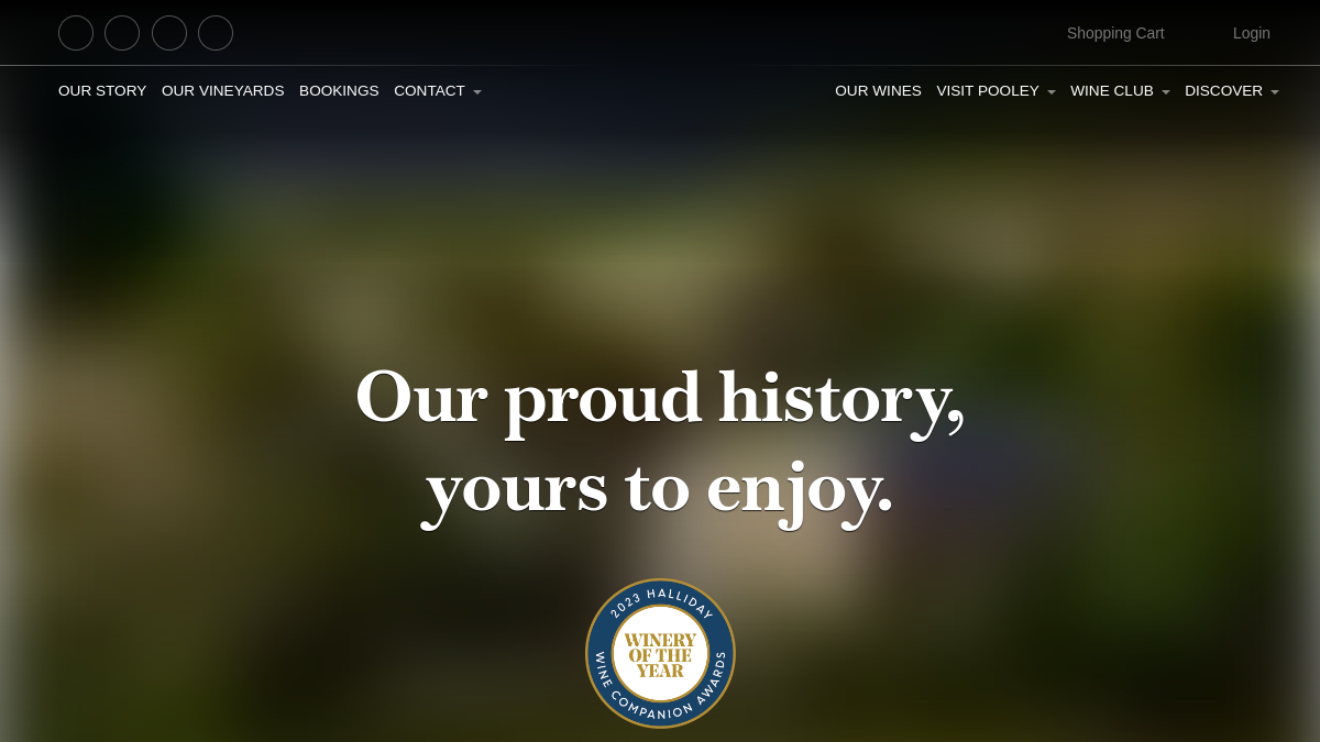 Screenshot of Pooley Wines