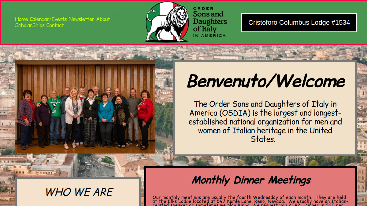 Cristoforo Columbus Lodge #1534 — Reno Sons of Italy