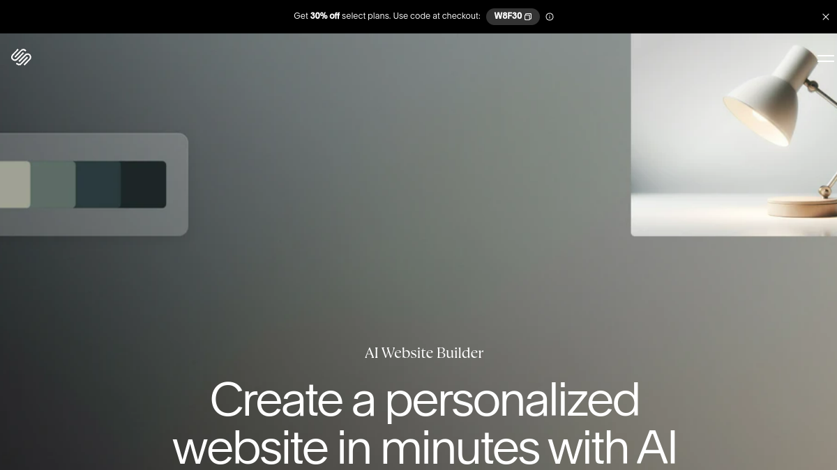 Squarespace Blueprint AI — Live product homepage preview