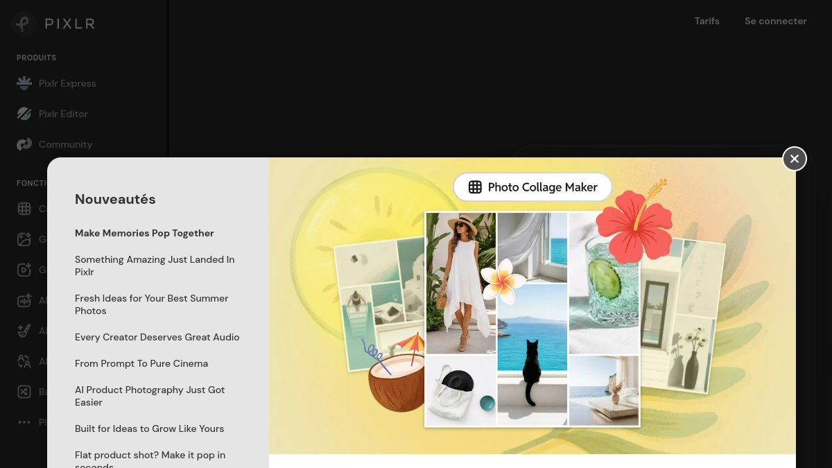 Pixlr, photo editor AI free online without registration