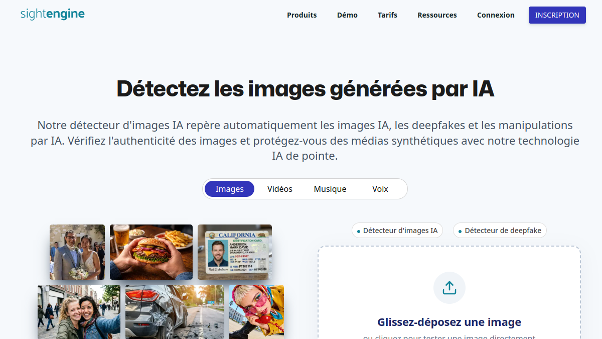 Sightengine, image detector AI accurate with API