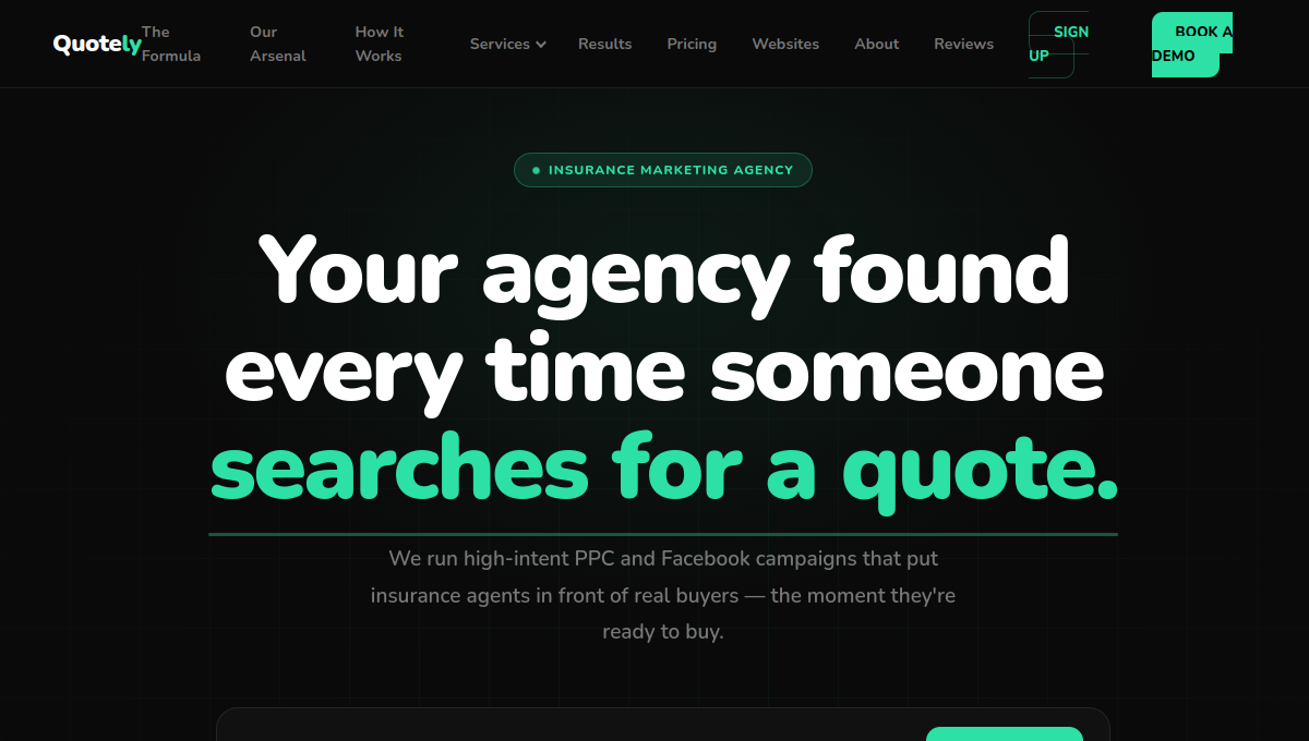 Quotely website preview