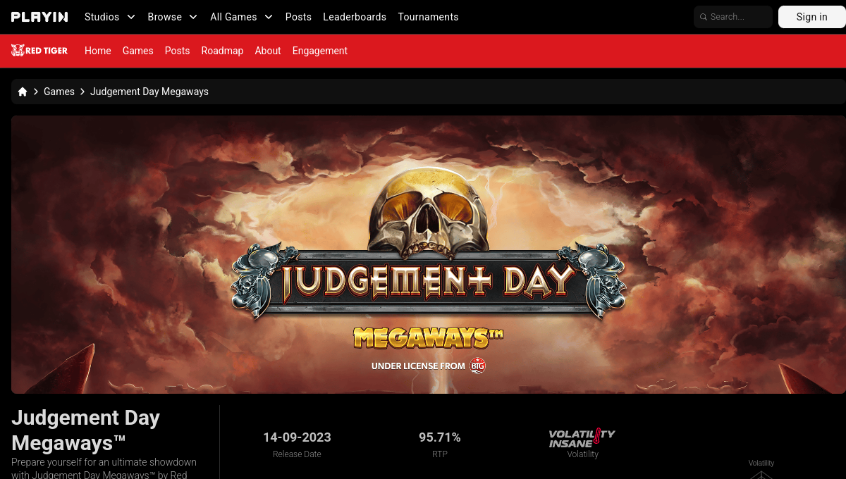 Judgement Day Megaways slot artwork