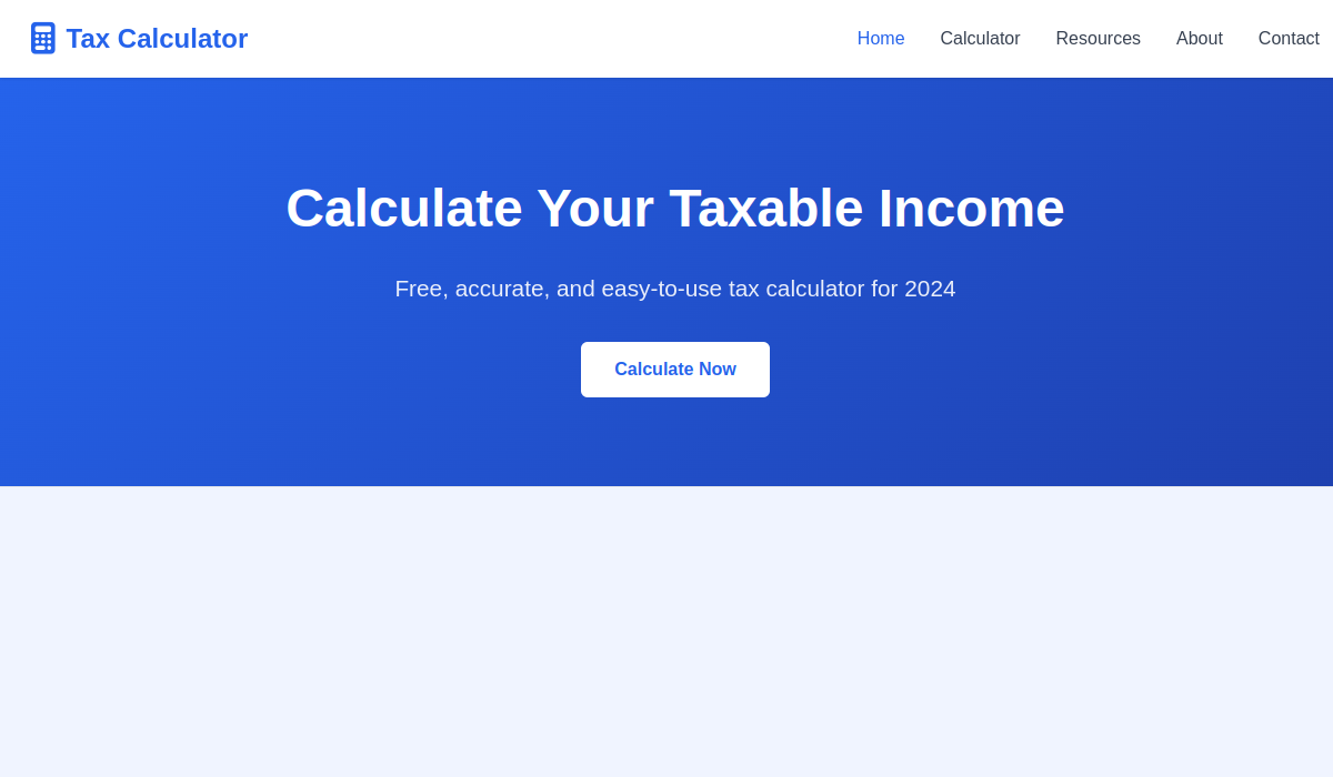 Taxable Income Calculator screenshot