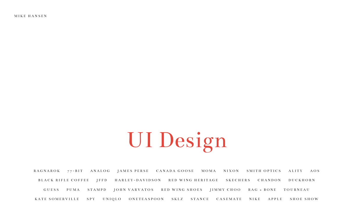 Mike Hansen's digital design portfolio