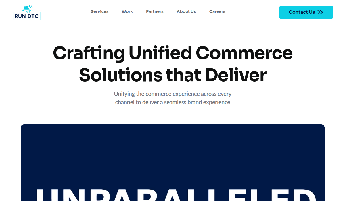 RunDTC ecommerce consultancy website