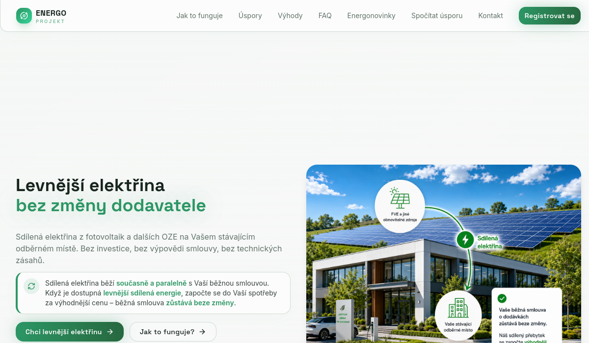 Náhled webu EnergoProjekt.cz