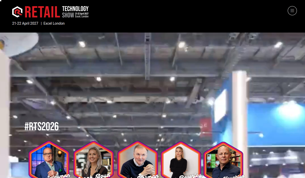 Retail Technology Show 2026 website screenshot